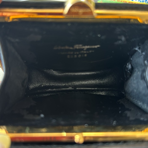 Black Leather Ferragamo Coin Purse - Picture 10 of 10